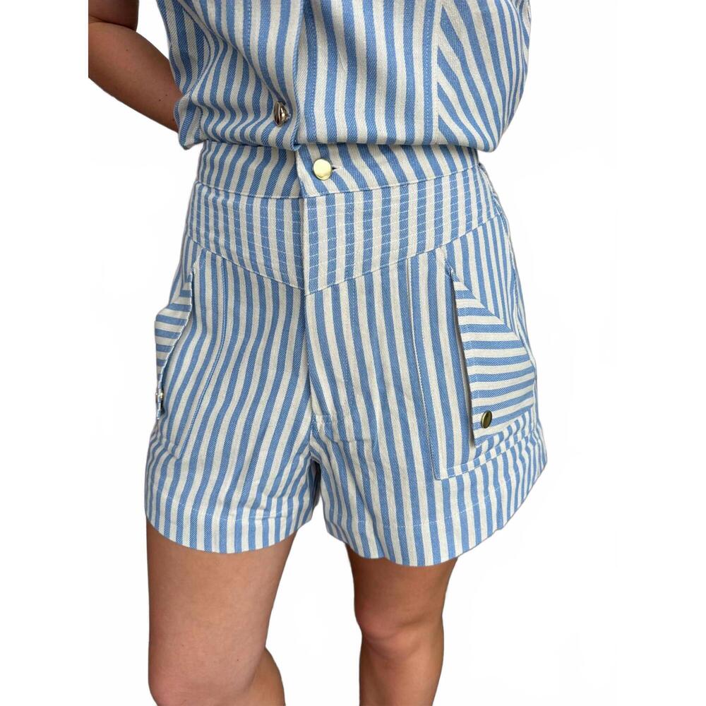 NEW LAROQUE cypress shorts in blue stripe